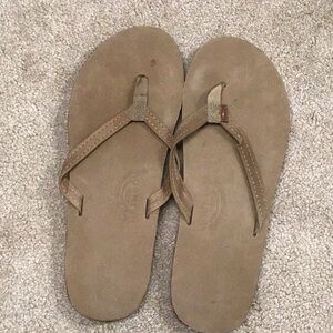 Ladies Rainbow flip flops size euro 42 us 9.5-10.5